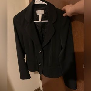 Girls black blazer with shoulder pads